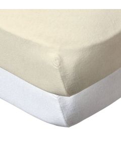 BBC Set of 2 Fitted Sheet 70*140 White + Ecru