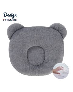 Candide P'tit panda pillow 20x20cm Dark Grey