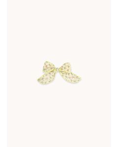 Bow Clip Muslin Flowers Small