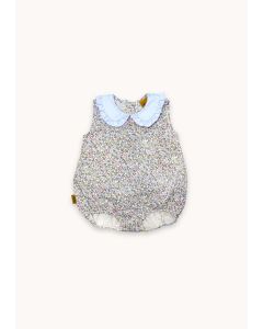 Romper w Collar Flowers