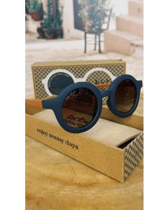 Sunglasses Round TPEE Male Blue 3-8Years