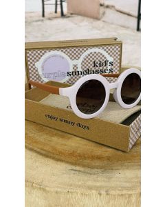 Sunglasses Round TPEE Female Purple 3-8Years