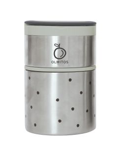 Olmitos Baby Food Container Dots Taupe