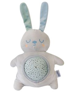 Pabobo Stars Projectors Plush With Music Rabbit Grey
