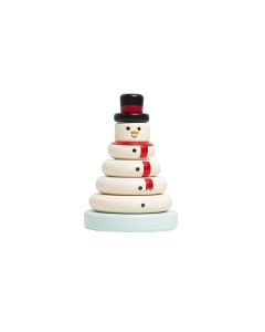 Pearhead Wooden Snowman Stacking Toy Set