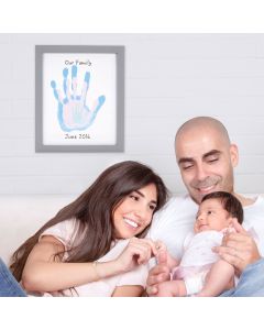 Pearhead Family Handprint Frame Grey