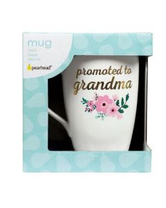 Pearhead Mug "Promoted to Grandma” Floral