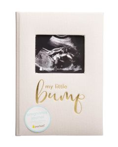 Pearhead Linen Pregnancy Journal Ivory