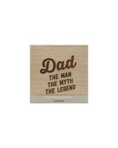 Pearhead Wooden Dad Coaster Set of 2