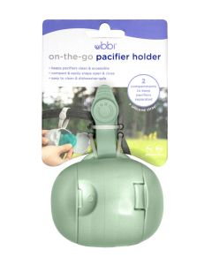 Ubbi On The Go Pacifier Holder Sage