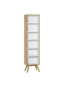Vox Bookcase Open Narrow Nature Oak/White