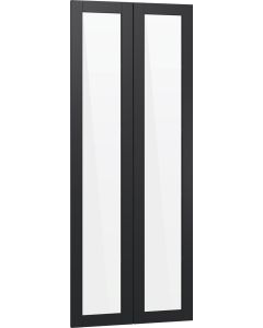 Vox Glass Cabinet SIMPLE Wide/Glass Door with Fittings Black