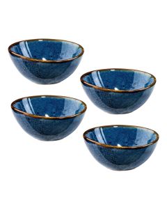 Vox Bowl Small DEEP BLUE (Set of 4) Blue Porcelain