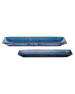Vox Platter DEEP BLUE (Set of 2) blue porcelain