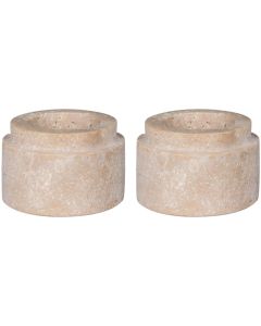 Vox Candle Holder TRAVERTINE (Set of 2) 4561049