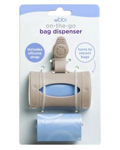 Ubbi On The Go Bag Dispenser Taupe